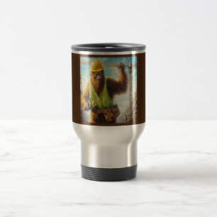 Mug De Voyage Bigfoot le travailleur du bâtiment