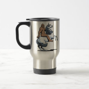 Mug De Voyage Bigfoot montant une licorne