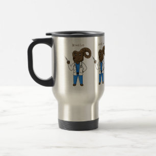 Mug De Voyage Bighorn sheep doctor cartoon illustration