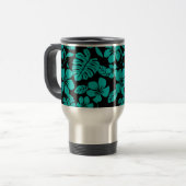 MUG DE VOYAGE BIKINI ROSE (NOIR/TURQUOISE) (Devant gauche)