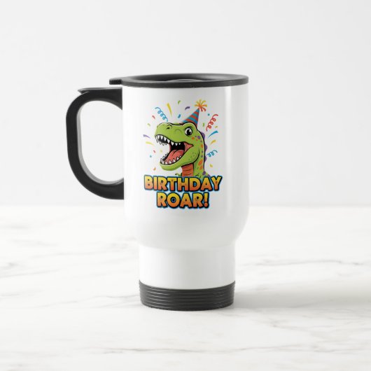 Mug De Voyage Birthday Roar Cute Dinosaur Birthday Party Design (Gauche)