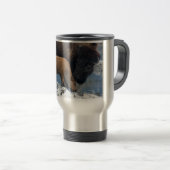 Mug De Voyage Bison de maman et de bébé (Devant droit)