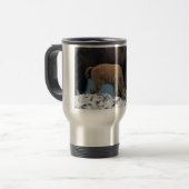 Mug De Voyage Bison de maman et de bébé (Devant gauche)