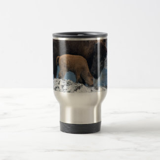 Mug De Voyage Bison de maman et de bébé