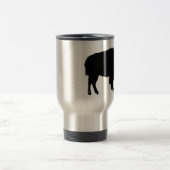Mug De Voyage Bison noir et blanc Silhouette Pop Art (Centre)