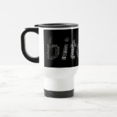 Mug De Voyage Bitcoin logo wordart graphiques (Gauche)