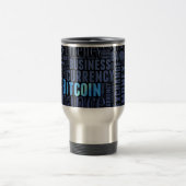Mug De Voyage Bitcoin logo wordart graphiques (Centre)