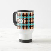 Mug De Voyage Bl motif abstrait sans à damiers plaid (Devant gauche)
