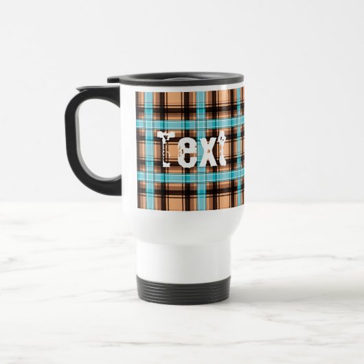 Mug De Voyage Bl motif abstrait sans à damiers plaid (Gauche)