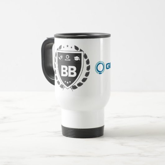Mug De Voyage Black Belt Certified - GLSS.app (Devant gauche)