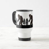 Mug De Voyage Black Big Pied Sasquatch Yeti Marais Ape Cryptid (Devant gauche)