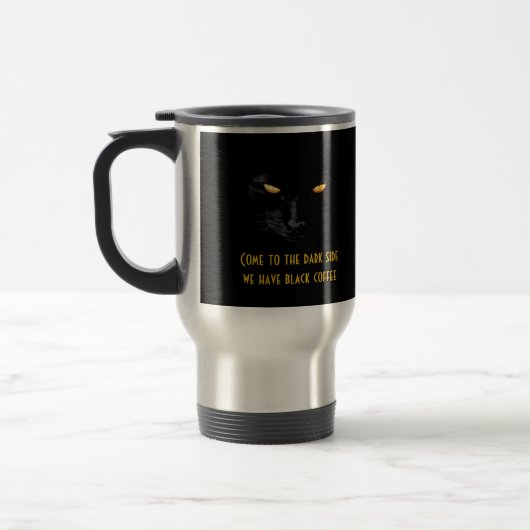 Mug De Voyage Black Cat drôle cool personnalisable (Gauche)