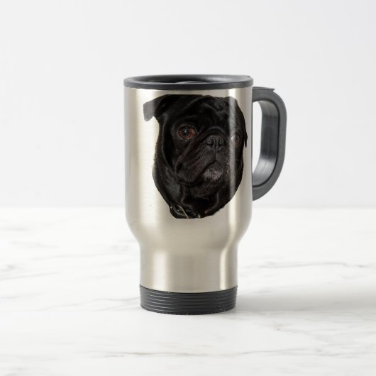 Mug De Voyage Black Funny Carlin (Devant droit)