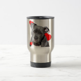 Mug De Voyage Black Pit Bull Staffordshire