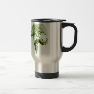 Mug De Voyage Black Swallowtail Caterpillar mangeant du persil