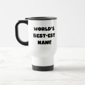 Mug De Voyage Black Text World's Best Nani T-shirts et cadeaux (Gauche)