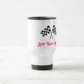 Mug De Voyage Black White Checker drapeaux Ventilateurs de sport (Centre)