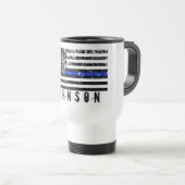 Mug De Voyage Blanc américain affligé personnalisé de drapeau de (Devant droit)