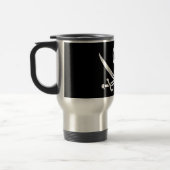 Mug De Voyage Blanc, Drapeau Pirate Calico Jack, Crâne & Cutlass (Gauche)