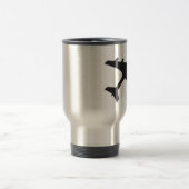 Mug De Voyage Blanc noir simple conception d'avion (Centre)