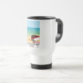 Mug De Voyage Bleu Ancre Bay Somerset affiche de voyage (Devant droit)