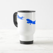 Mug De Voyage Bleu Avion Voyage Mug (Devant gauche)