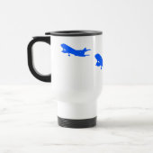Mug De Voyage Bleu Avion Voyage Mug (Gauche)