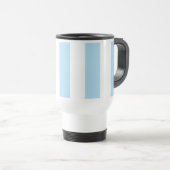 Mug De Voyage Bleu, Blancs, Motif rayé (Devant droit)