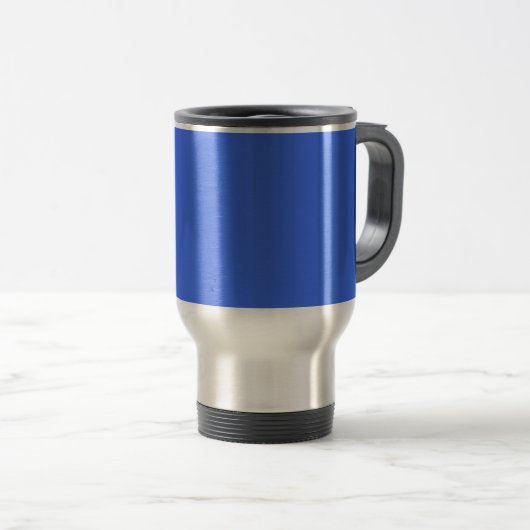 Mug De Voyage Bleu (couleur solide) (Devant droit)