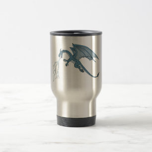 Mug De Voyage Bleu Dragon cracher la foudre