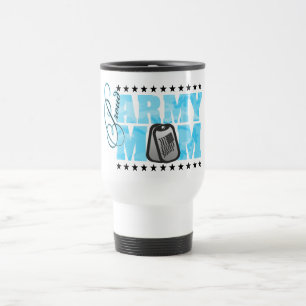 Mug De Voyage Bleu fier Camo de maman d'armée