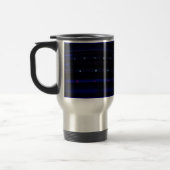Mug De Voyage Bleu Joli rayures de lumière (Gauche)