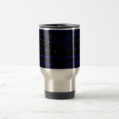 Mug De Voyage Bleu Joli rayures de lumière (Centre)