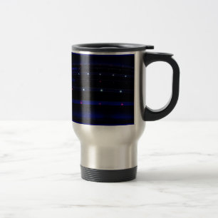 Mug De Voyage Bleu Joli rayures de lumière