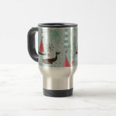 Mug De Voyage Bleu marin et Rose (Devant gauche)