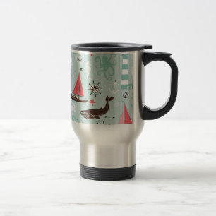 Mug De Voyage Bleu marin et Rose