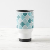 Mug De Voyage Bleu Marocain Trellis, Lattes, Quatrefoil (Centre)