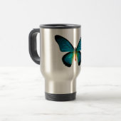 Mug De Voyage Bleu Papillon Voyage Mug (Devant gauche)