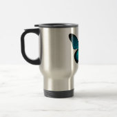 Mug De Voyage Bleu Papillon Voyage Mug (Gauche)