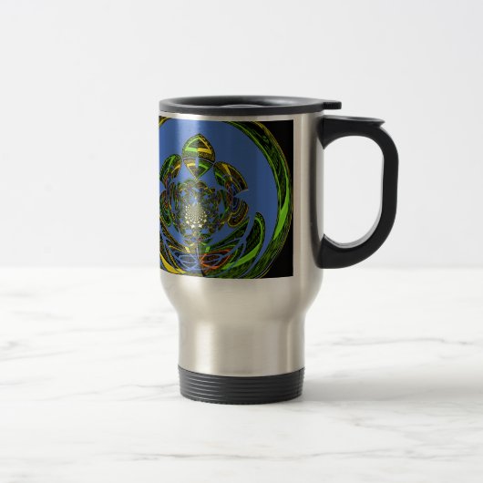 Mug De Voyage Bleu traditionnel (Droit)