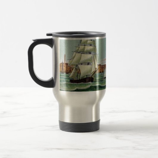Mug De Voyage Bloquer la boue de voyage de l'île (Gauche)