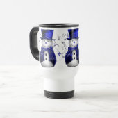 Mug De Voyage Blue Christmas Snowman (Devant gauche)