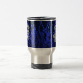 Mug De Voyage Blue Chrome comme Dragon Carbon Fiber Style (Centre)