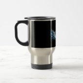 Mug De Voyage Blue Glowing Angel Wings on black background (Gauche)