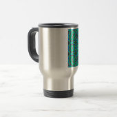 Mug De Voyage Blue Green Circle Moderne Design Motif (Devant gauche)