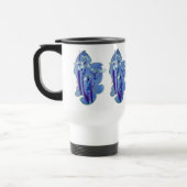 Mug De Voyage Blue Irises Floral Art Personnalisé (Gauche)