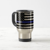 Mug De Voyage Blue Line mince (Devant gauche)