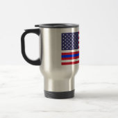 Mug De Voyage "BLUE LINE MINCE sur le DRAPEAU " (Gauche)