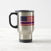 Mug De Voyage "BLUE LINE MINCE sur le DRAPEAU " (Gauche)