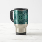 Mug De Voyage Blue Mandalas Abstract Ornate Pattern (Devant gauche)